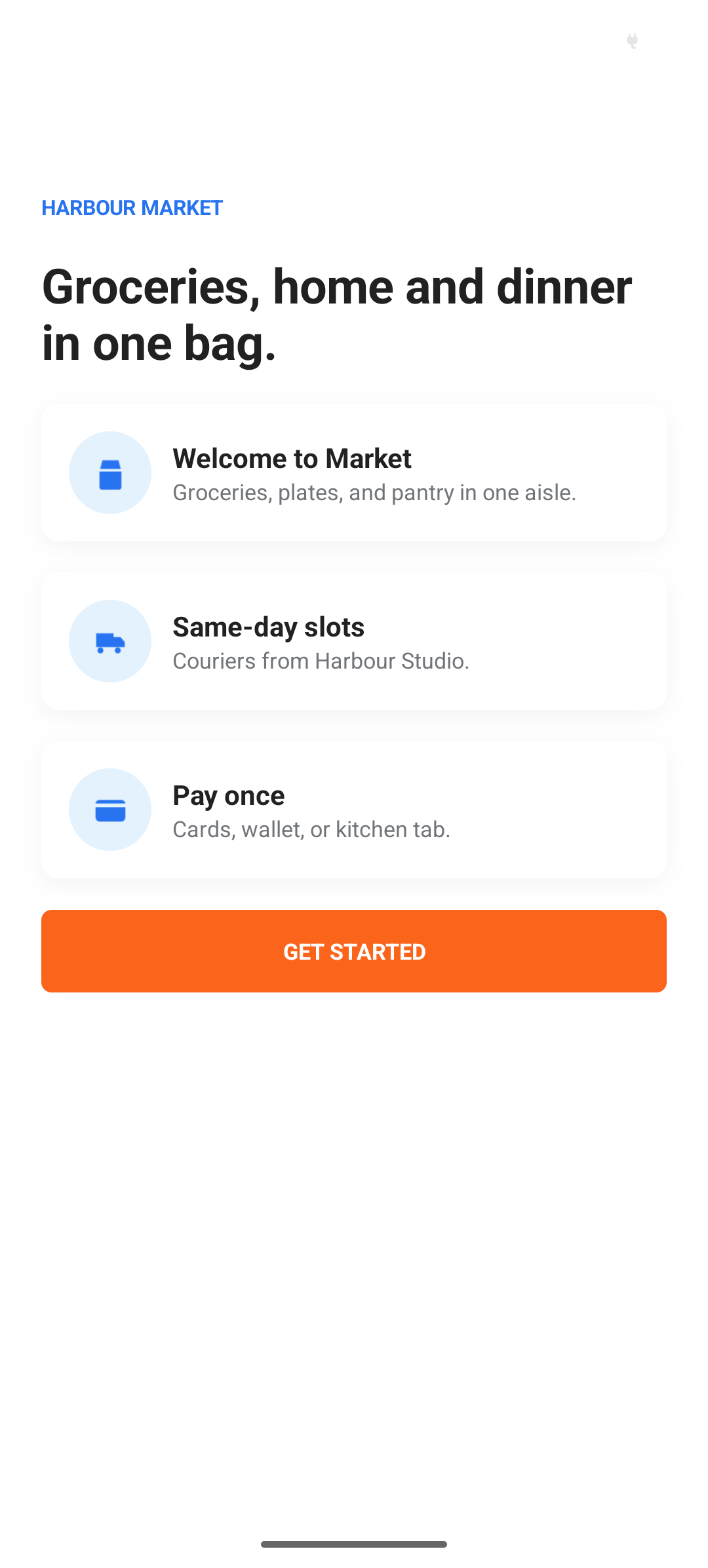 Harbour Market welcome — groceries, home, and dinner in one bag