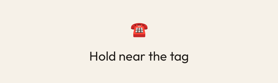 NVNfcPrompt captured from the UIKit sample on a phone